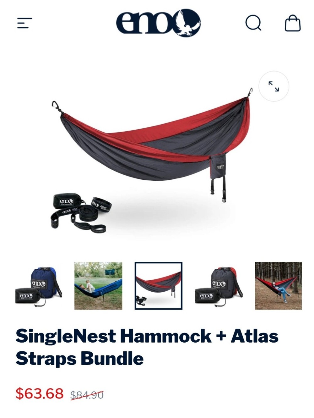 Eno Hammock + Atlas Straps Bundle - Picture 2 of 3